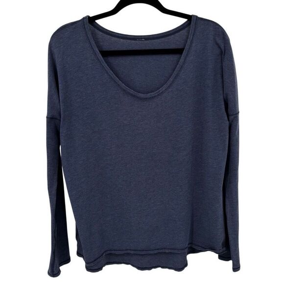 Lululemon Flip Your Dog Long Sleeve II Tee Heathered Hero Blue - Picture 1 of 6